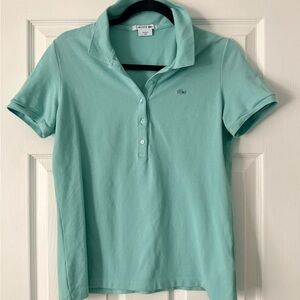 Lacoste Women's Button Down Shirt - Mint Green